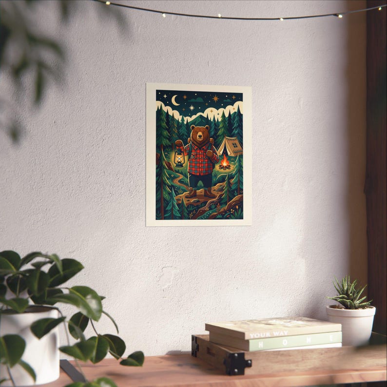 Camping Bear With Lantern - Poster image 6
