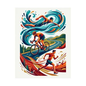 Triathlon Swim Bike Run - Poster imagem 2
