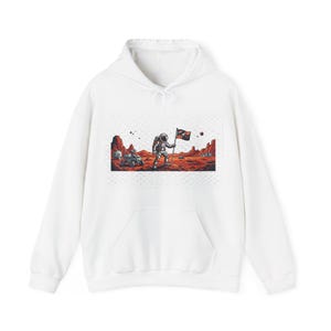 Astronaut Planting Flag On Mars - Hoodie image 1