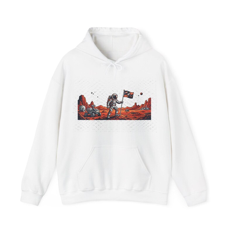 Astronaut Planting Flag On Mars - Hoodie image 1