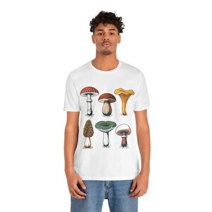 Vintage Botanical Mushroom Chart - Tshirt image 6