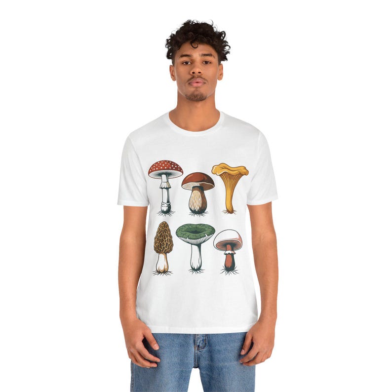 Vintage Botanical Mushroom Chart - Tshirt image 6