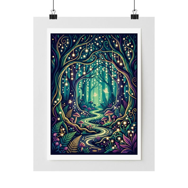 Enchanted Forest Fairy Lights - Poster 画像 1