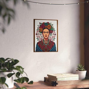 Frida Kahlo Floral Portrait - Poster immagine 6