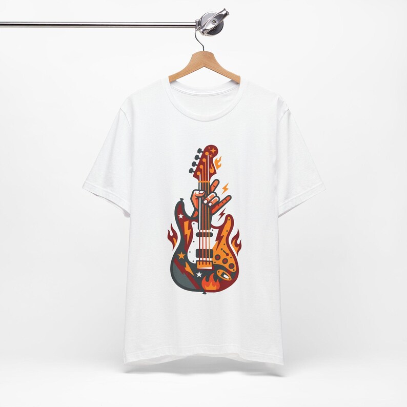 Electric Guitar Rock On - Tshirt Bild 3