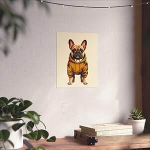 French Bulldog Wearing Hoodie - Poster image 6