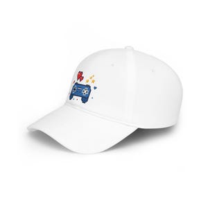 Retro Game Controller Cap Pixel Hearts Stars Gamer Baseball Hat Geek Gift image 2