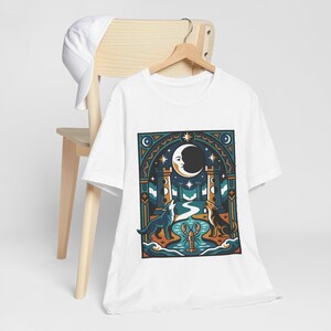 Tarot Card The Moon Mystical - Tshirt image 3