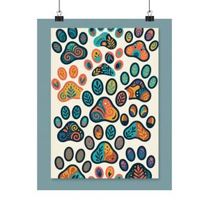 Dog Mom Paw Prints - Poster imagen 1
