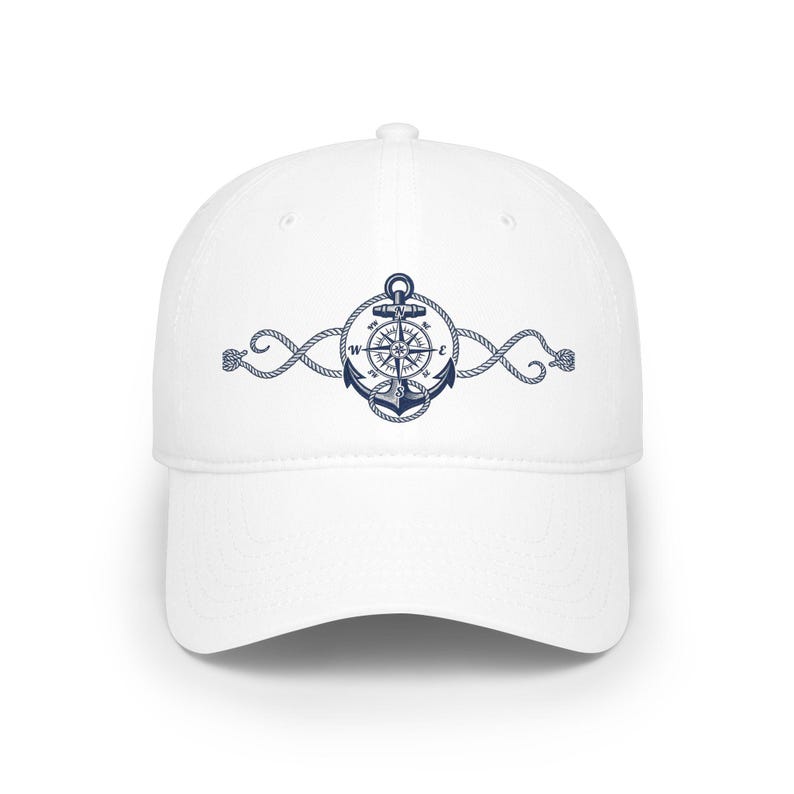 Nautical Anchor And Compass - Cap 画像 1
