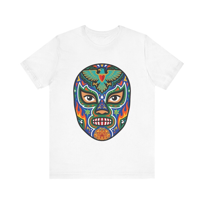 Mexican Luchador Mask Colorful - Tshirt image 1