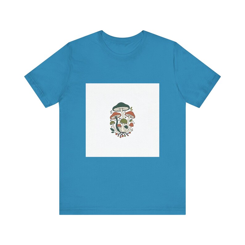 Cottagecore Mushroom T-Shirt, Live Simply Aesthetic Tee, Fairycore Nature Shirt, Vintage Botanical Mushroom Graphic Top image 1
