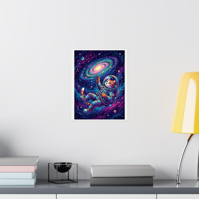 Cosmic Astronaut Cat Exploring Galaxies - Poster 画像 8