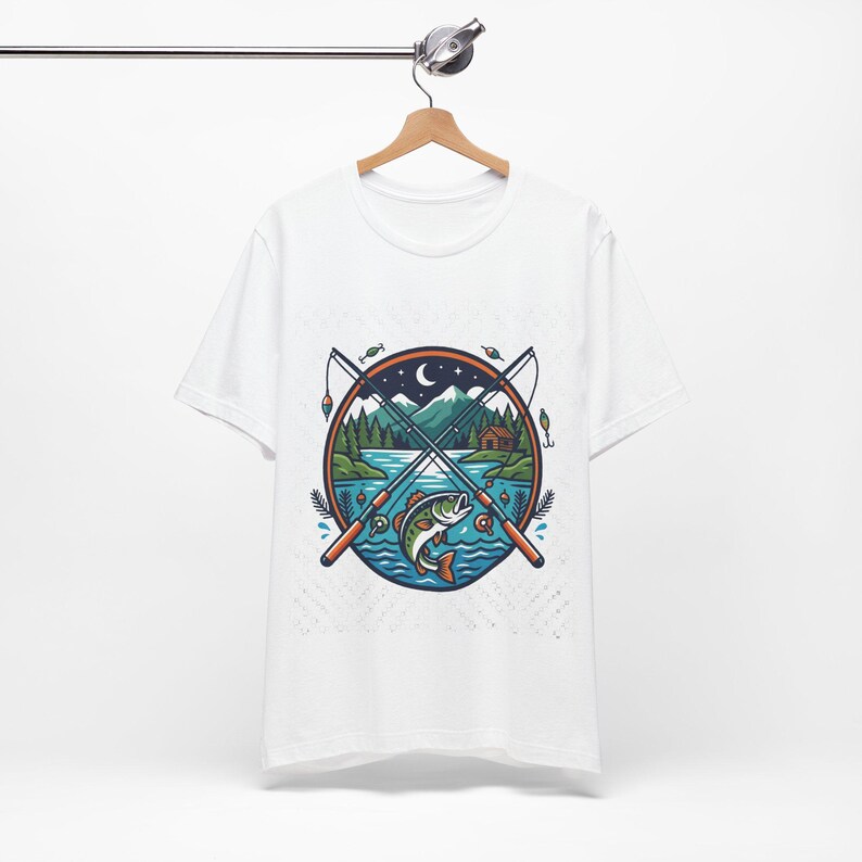 Fishing Rod Lake Life - Tshirt zdjęcie 3