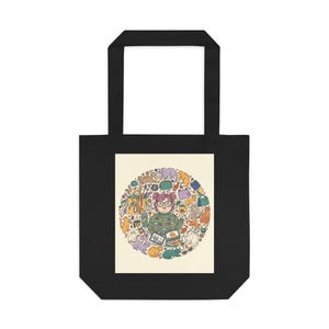 Crazy Cat Lady Tote Bag, Funny Cat Lover Gift, Cat Mom Canvas Bag, Cat Themed Accessories, Cute Cat Lady Gift Idea image 1