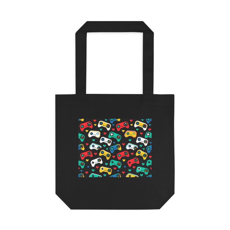 Gamer Controller Pixel Hearts - Tote Bag image 1