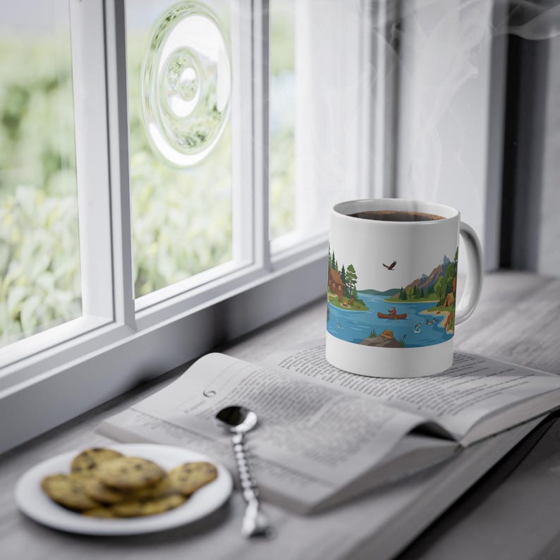 Fishing Rod Lake Life - Mug afbeelding 4
