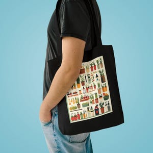 Farmers Market Tote Bag | Canvas Grocery Bag | Fresh Produce Reusable Bag | Eco Friendly Shopping Bag | Farmers Market V image 3