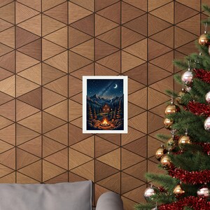Mountain Cabin Campfire Under Stars - Poster imagen 4