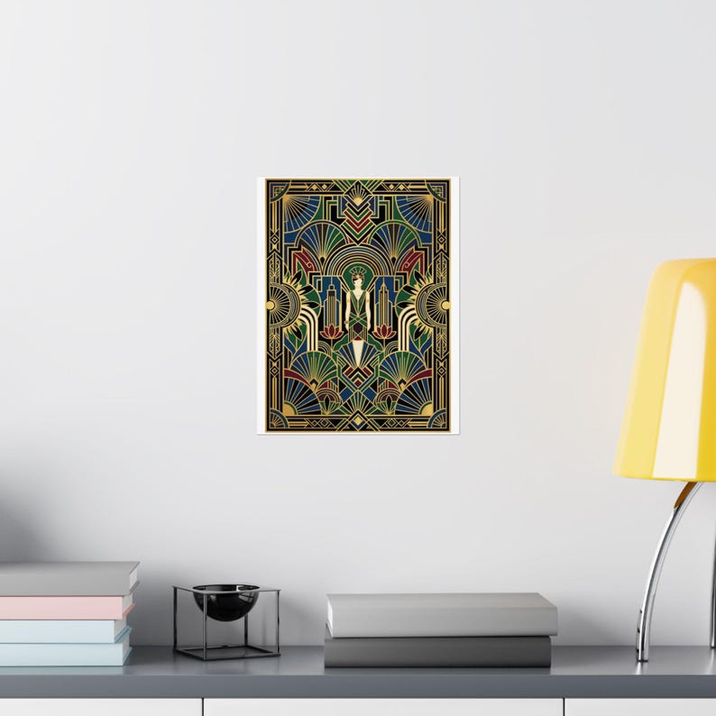 Art Deco Golden Geometry 1920S - Poster imagen 8