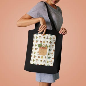Farmers Market Vibes Tote Bag | Reusable Grocery Bag | Canvas Tote | Eco Friendly Shopping Bag | Produce Tote image 4