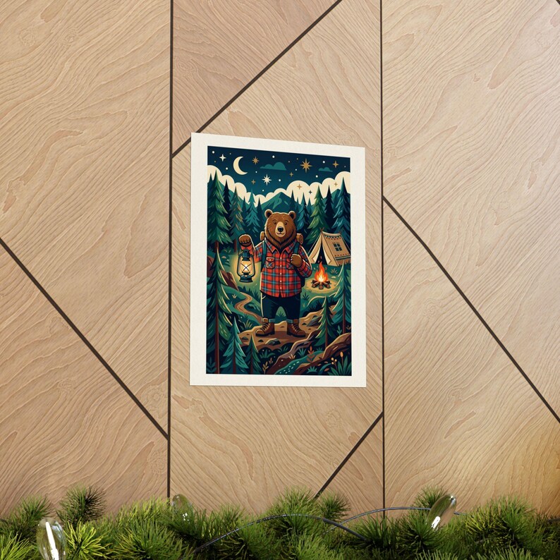 Camping Bear With Lantern - Poster image 5