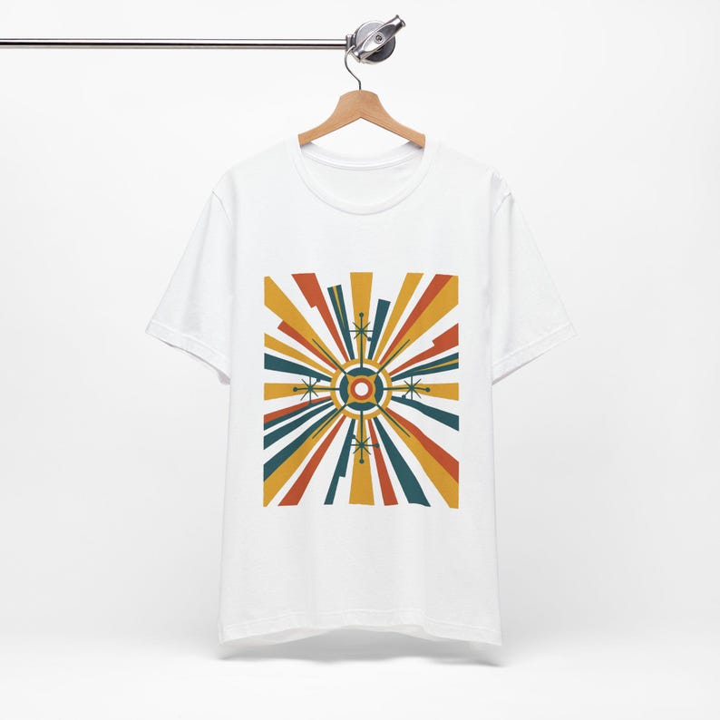 Mid-Century Modern Sunburst Pattern - Tshirt bild 3