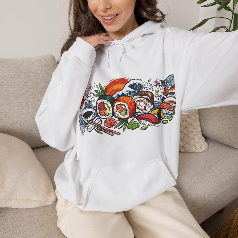 Sushi Roll Japanese Food - Hoodie Bild 5