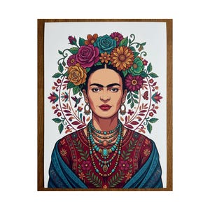 Frida Kahlo Floral Portrait - Poster immagine 2
