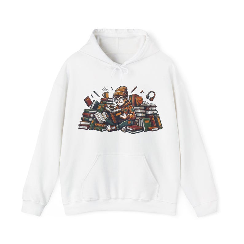 Bookstack Reading Nerd - Hoodie imagen 1