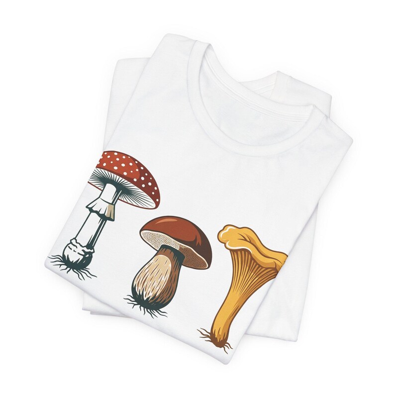 Vintage Botanical Mushroom Chart - Tshirt image 2