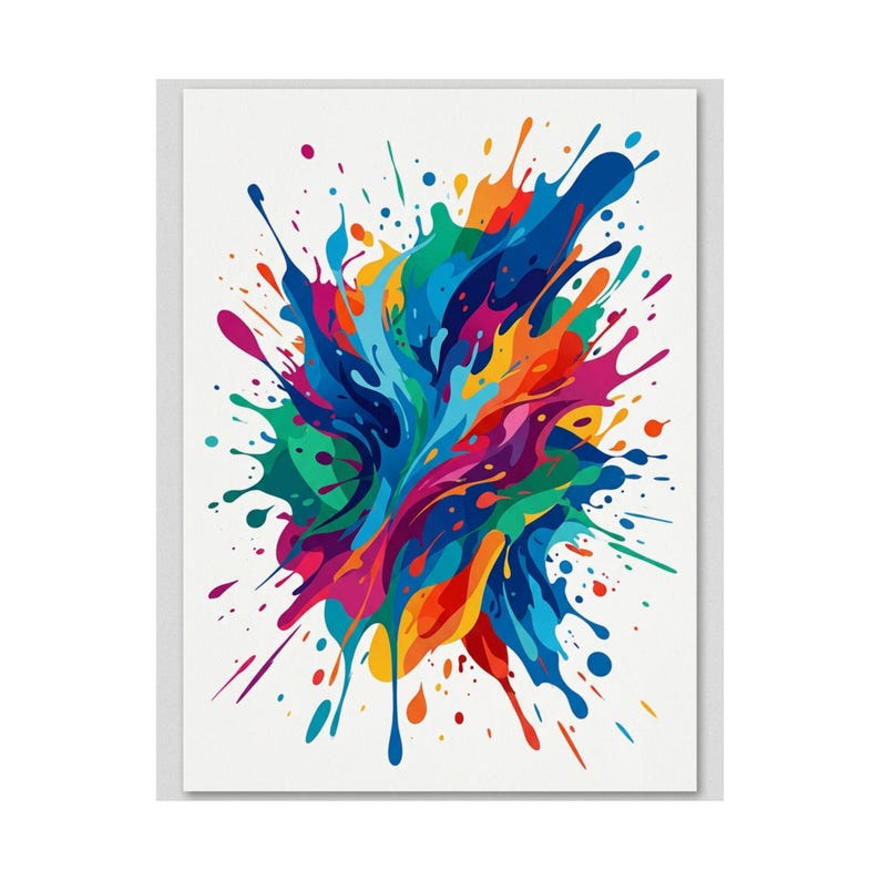 Abstract Paint Splash Colorful - Poster 画像 2