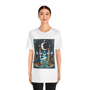 Tarot Card The Moon Mystical - Tshirt image 4