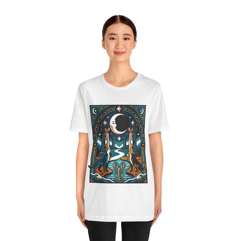 Tarot Card The Moon Mystical - Tshirt image 4