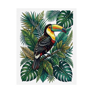 Jungle Toucan Among Tropical Leaves - Poster image 2