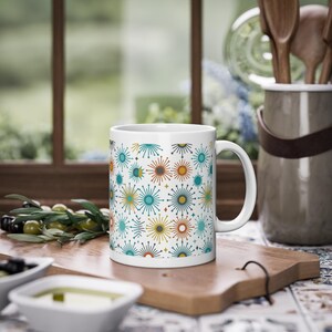 Mid-Century Modern Sunburst Pattern - Mug image 4