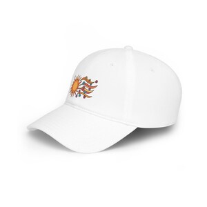 Positive Energy Sun Floral Baseball Cap - Motivational Radiating Sun Hat - Good Vibes Dad Hat zdjęcie 2