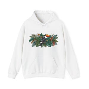 Jungle Toucan Among Tropical Leaves - Hoodie image 1