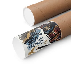 Samurai Warrior Ink Wash Painting - Poster afbeelding 3
