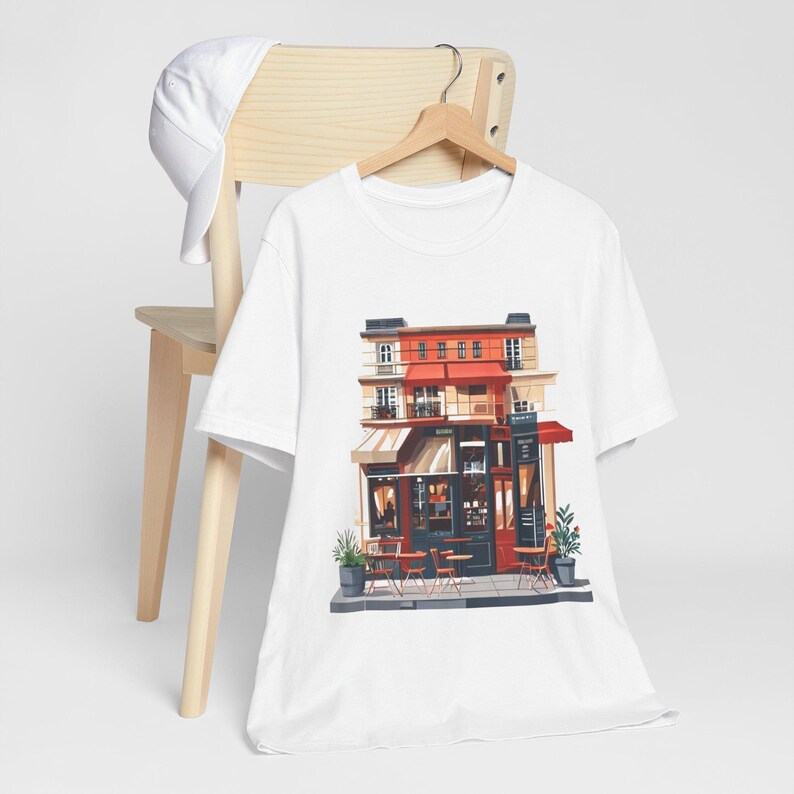French Cafe Paris Street Scene - Tshirt image 4