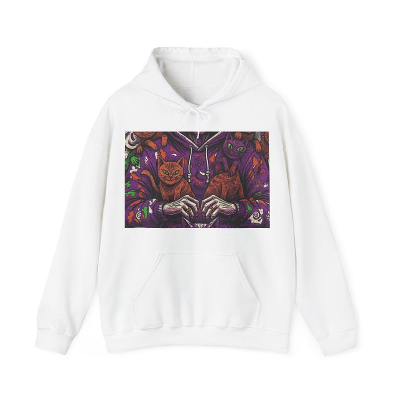 Crazy Cat Lady Hoodie - Funny Cat Lover Pullover Sweatshirt - Cat Mom Gift - Feline Themed Apparel image 1