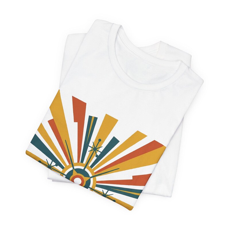 Mid-Century Modern Sunburst Pattern - Tshirt bild 2