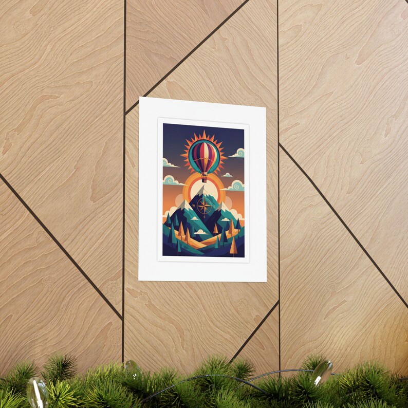 Adventure Awaits Travel Poster, Mountain Wall Art, Wanderlust Decor, Outdoor Nature Print image 5