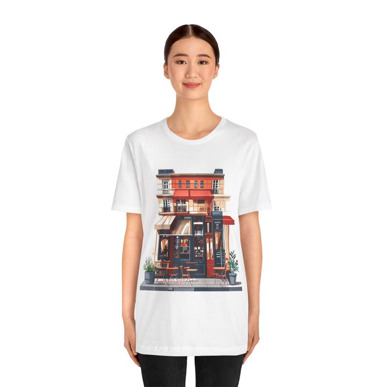 French Cafe Paris Street Scene - Tshirt image 5