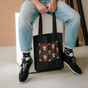 Skull With Flowers Day Of The Dead - Tote Bag bild 5