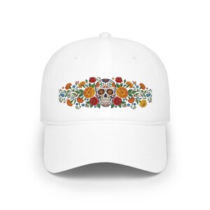 Skull With Flowers Day Of The Dead - Cap Bild 1