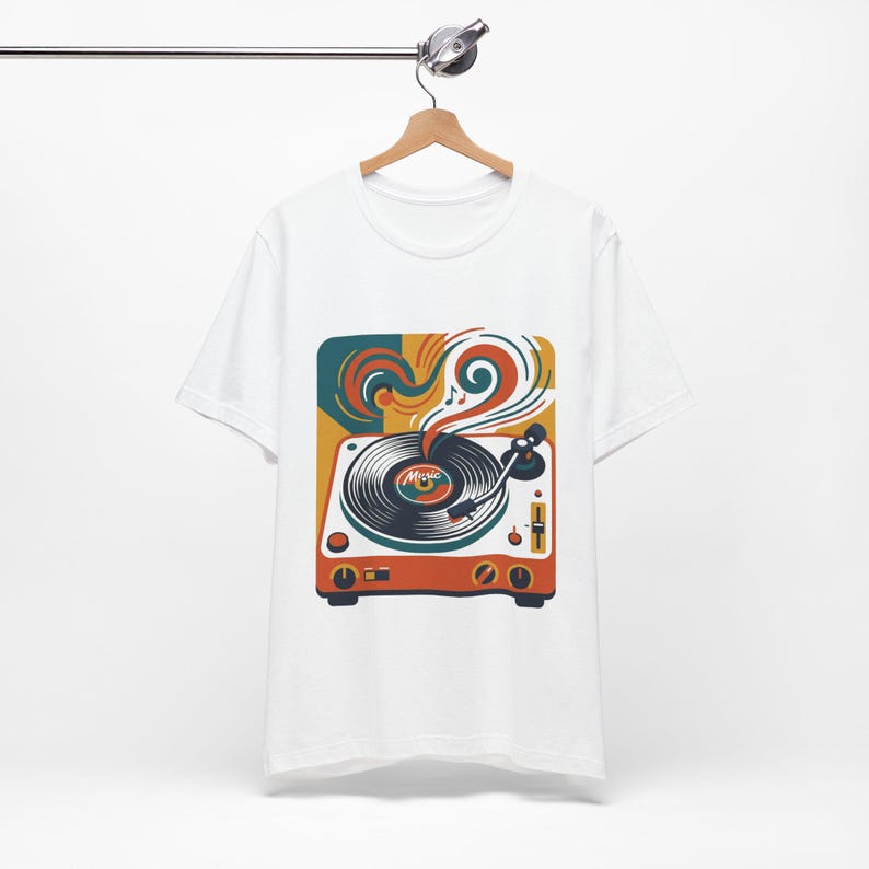Retro Vinyl Record Music Lover - Tshirt zdjęcie 3