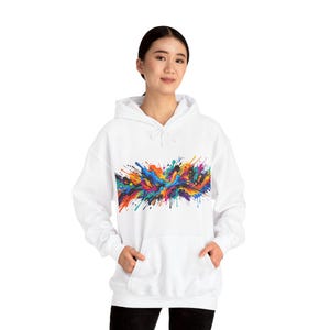 Abstract Paint Splash Colorful - Hoodie image 6