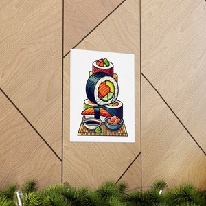 Sushi Roll Japanese Food - Poster afbeelding 5