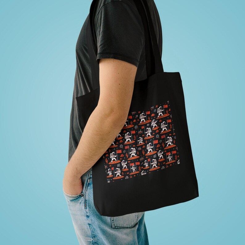 Astronaut Planting Flag On Mars - Tote Bag image 3